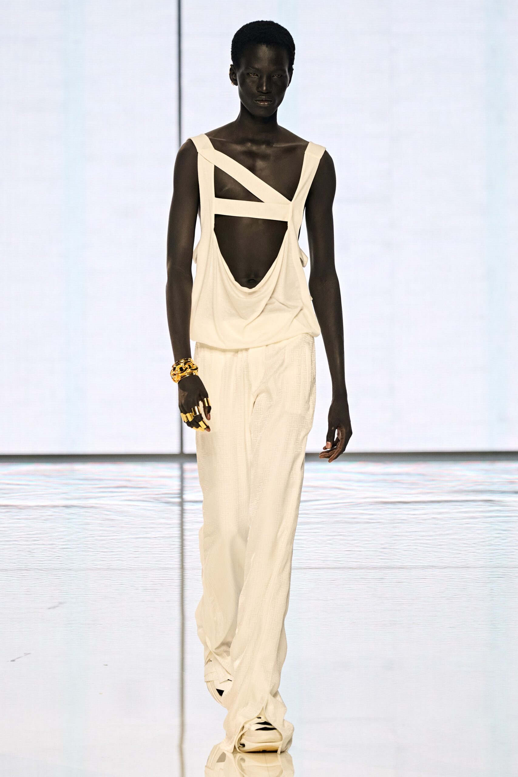 white relaxed top and pants