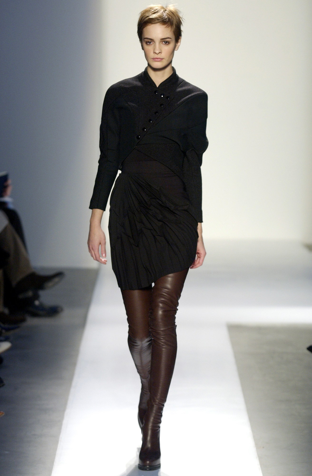 brown leather fitted boots