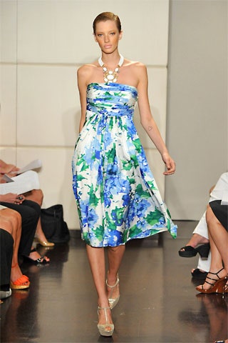 floral strapless midi dress