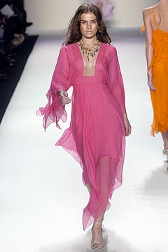 pink chiffon sleeveless gown