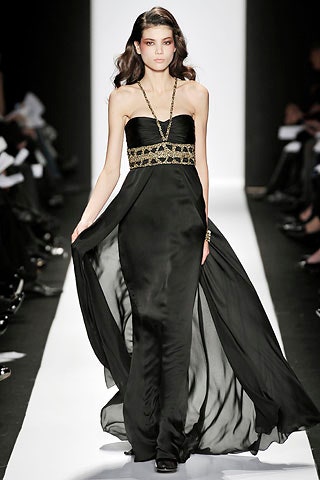 black silk sleeveless gown