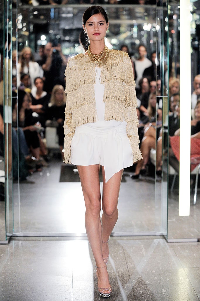 gold silk relaxed fringed cape