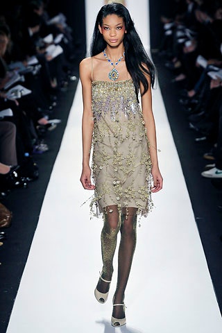 gold embellished sleeveless dress