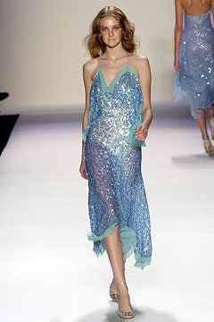 blue green sequined midi dress