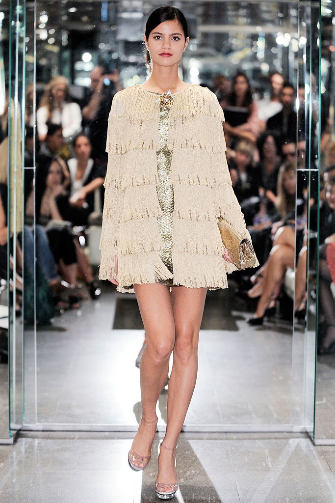 beige silk long-sleeve relaxed fringed cape