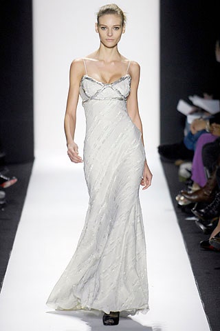 white fitted sleeveless gown