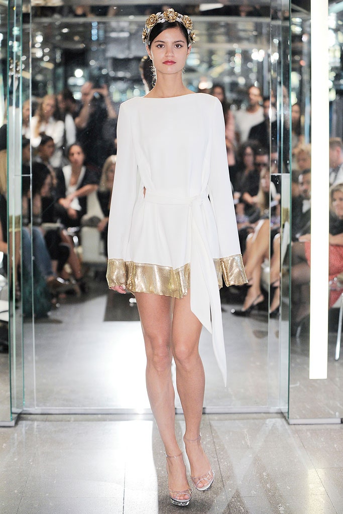 white silk mini dress