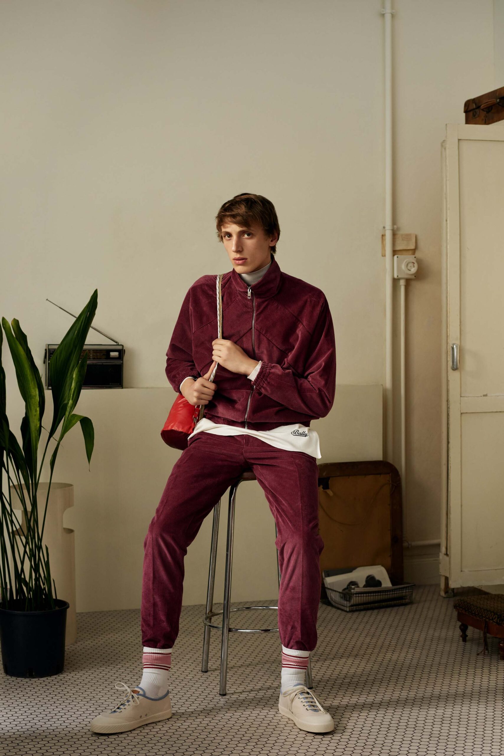red velvet jacket and pants