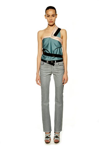 teal silk sleeveless asymmetric fitted layered top