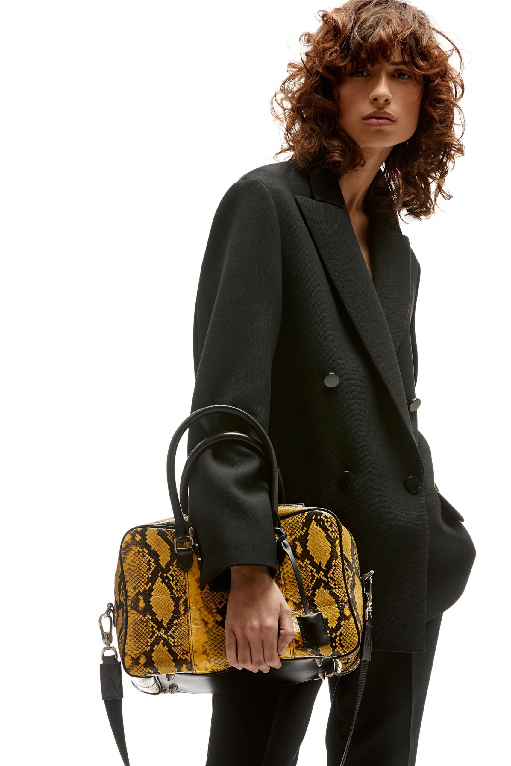 yellow printed bag
