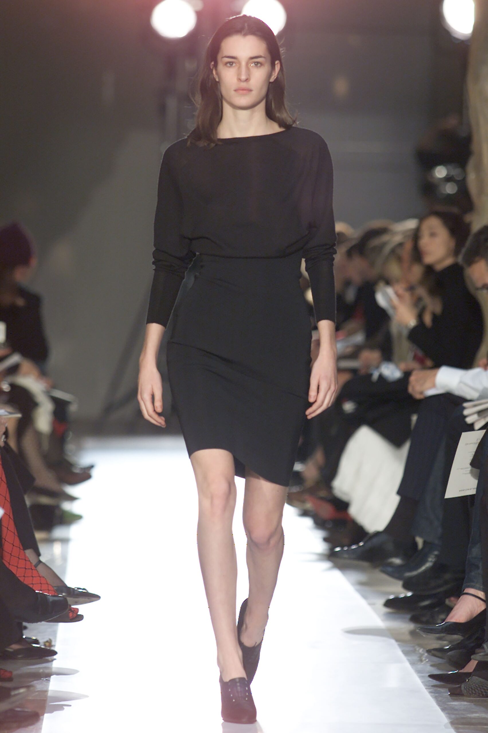 black silk fitted midi dress