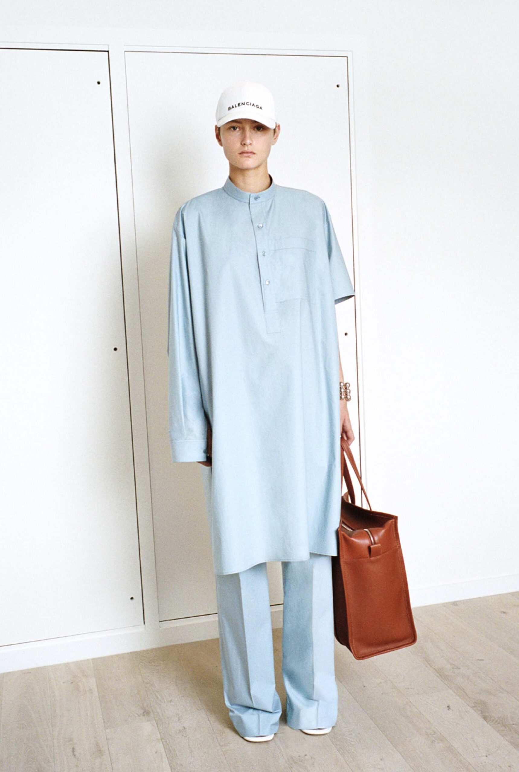 blue relaxed shirt and pants