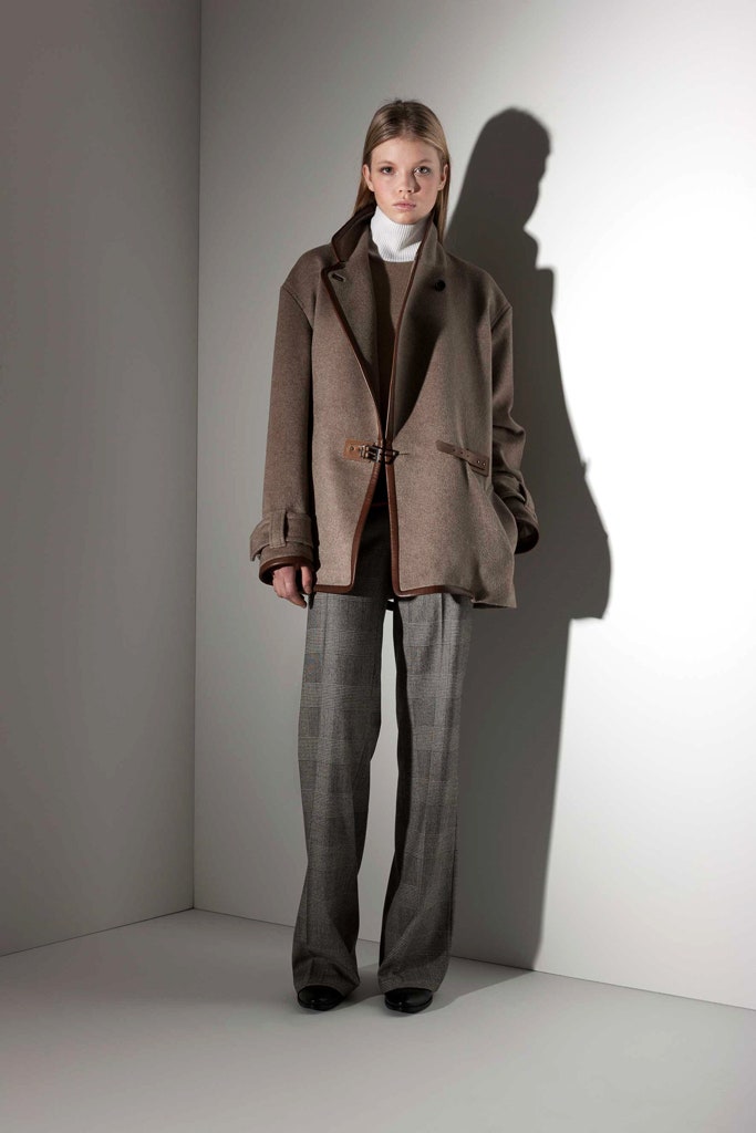 oversized brown wool jacket