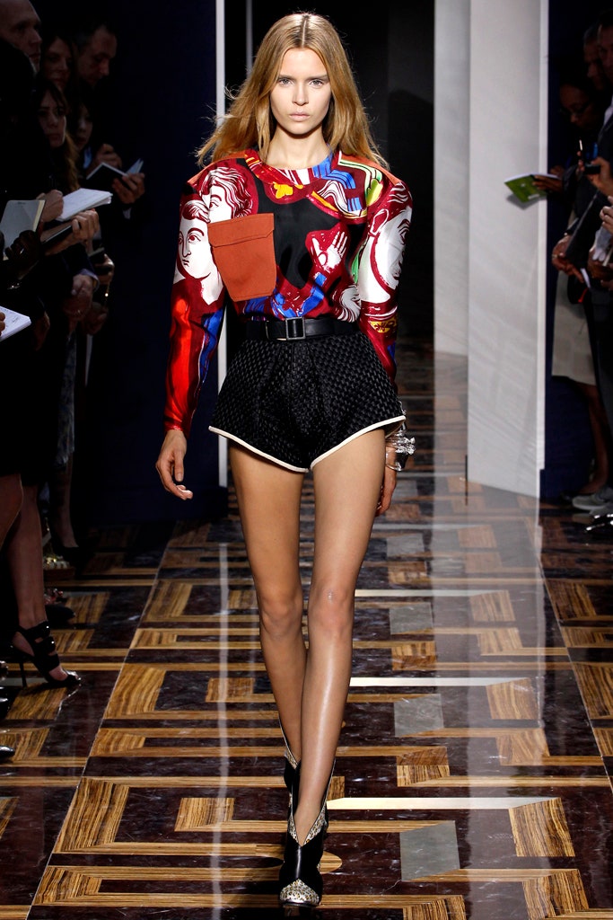 fitted printed top and shorts