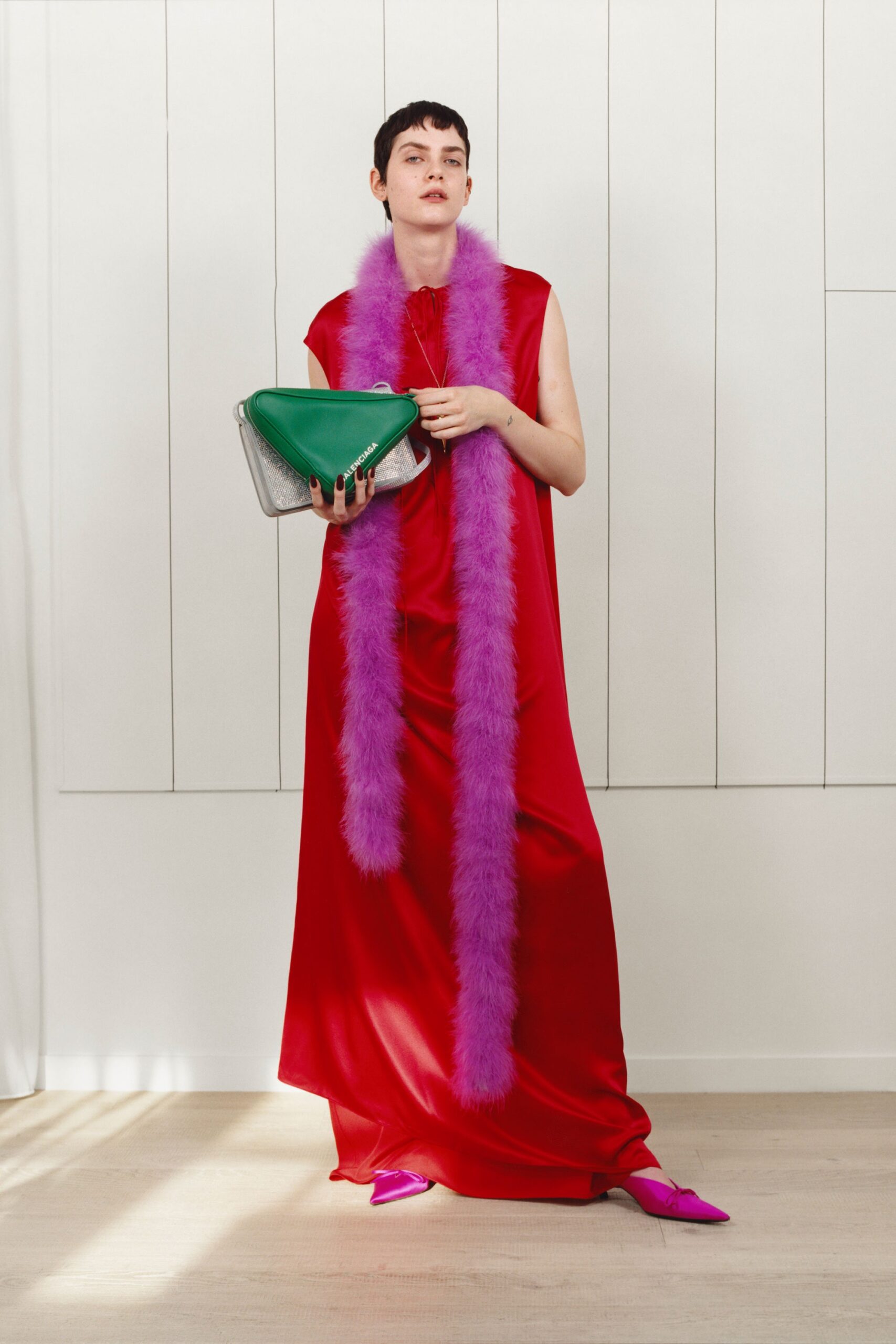 red silk maxi dress