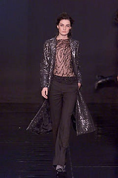 black sequin coat with lace top