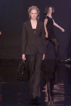 black tailored wool suit