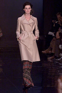 beige wool long-sleeve collared fitted structured belted coat