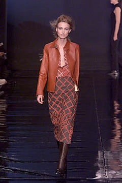 brown leather jacket with red dress