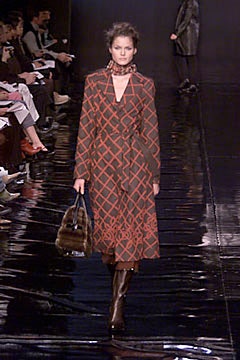 brown checked wool coat