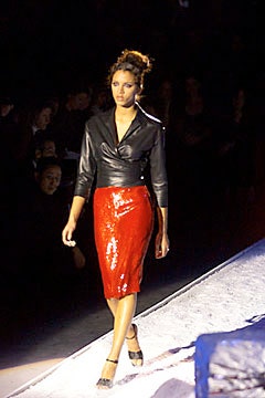 red sequin fitted pencil shiny skirt