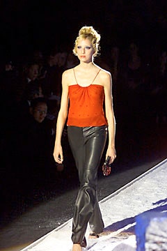 red silk sleeveless v-neck fitted pleated top