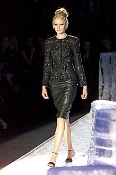 black silk long-sleeve collared fitted sequined shiny jacket