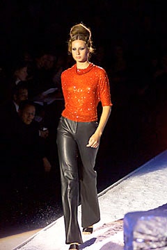 red silk short-sleeve collared fitted sequined shiny top