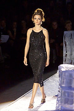 black sequined sleeveless dress