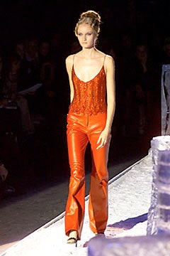orange sequin sleeveless v-neck fitted shiny top