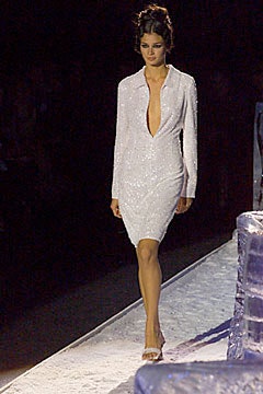 fitted white sequined dress