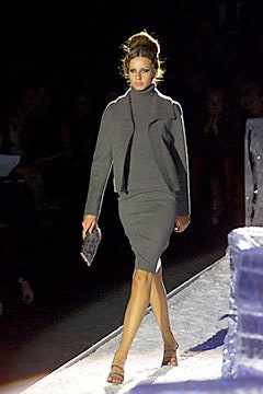 gray wool sleeveless high-neck fitted pencil mini dress