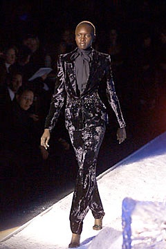fitted black velvet suit