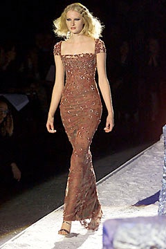 brown silk fitted gown