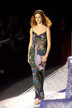 multi-colored silk sleeveless dress