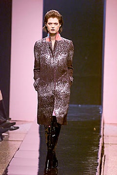 brown and black silk coat