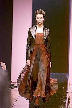 brown pleated maxi dress with leather jacket