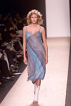 blue gray silk draped dress