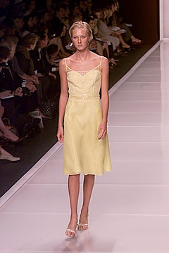 fitted yellow silk midi dress