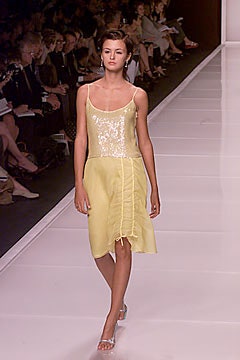 fitted yellow silk dress