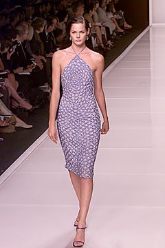 blue silk halter dress