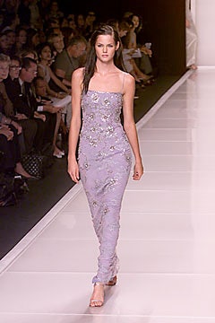 fitted purple embroidered gown