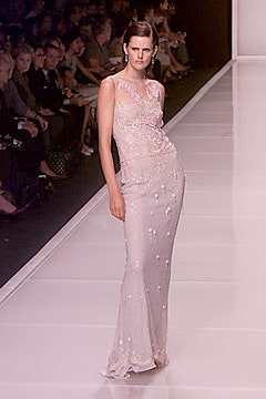 fitted pink silk gown