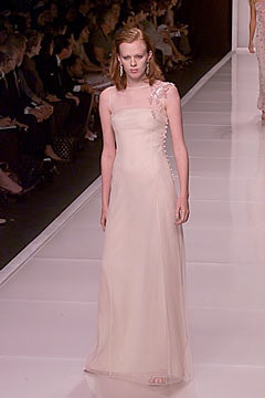 beige silk sleeveless gown