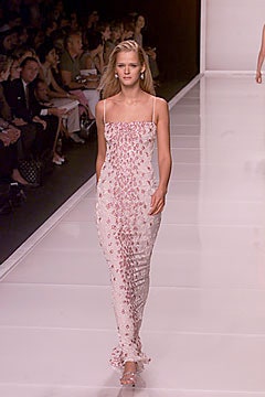 pink embellished silk gown