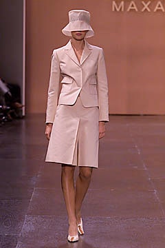 beige tailored blazer and skirt