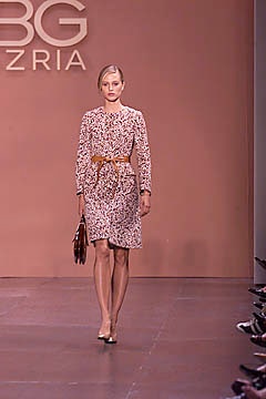 beige printed belted midi dress