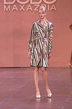 multi-colored silk belted dress