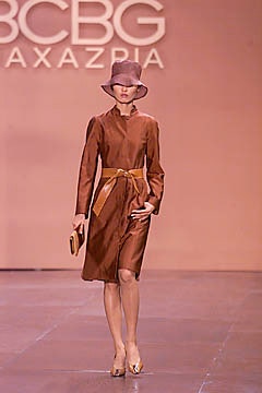 brown silk belted dress