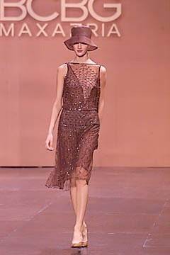 brown beaded midi dress with hat